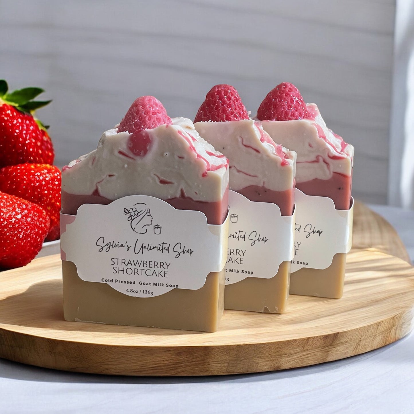 Strawberry Shortcake Goat Milk Cold Pressed Soap