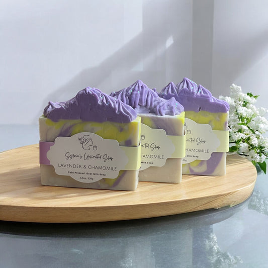 Lavender & Chamomile Goat Milk Cold Pressed Soap