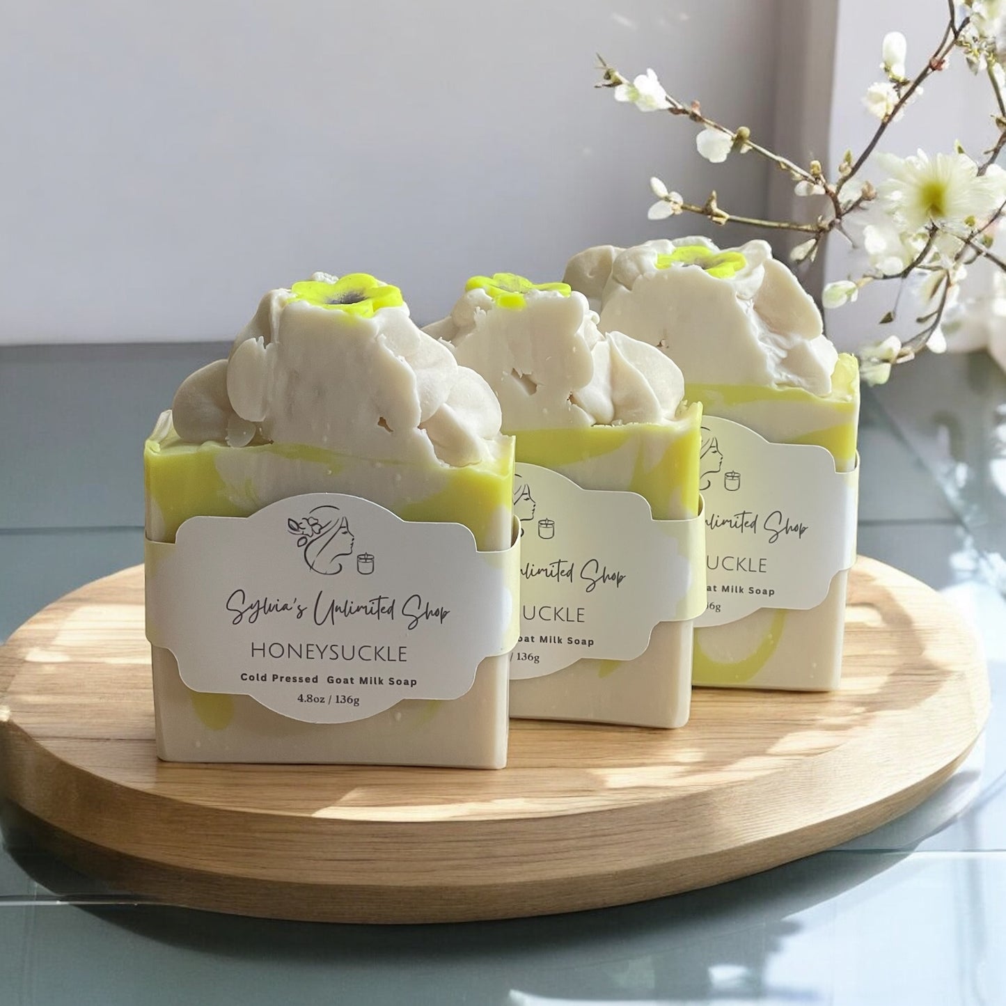 Honeysuckle Goat Milk Cold Pressed Soap